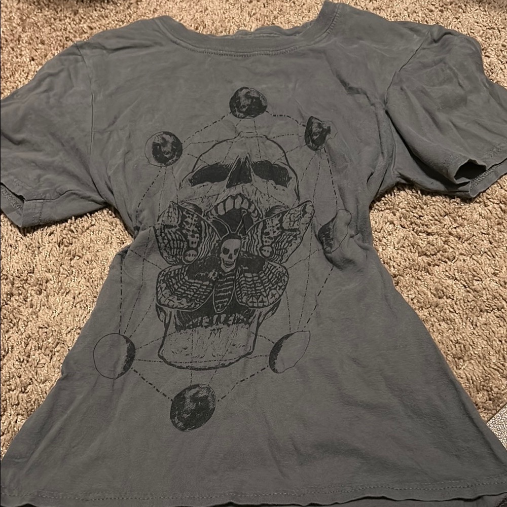 Gray Graphic Women's Top